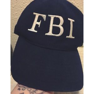 Navy Blue FBI BaseBall Hat With Adjustable Closure